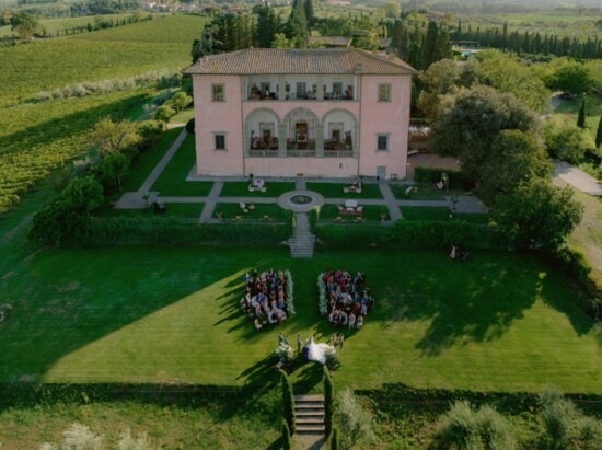 Another aerial view of Villa Machiavelli