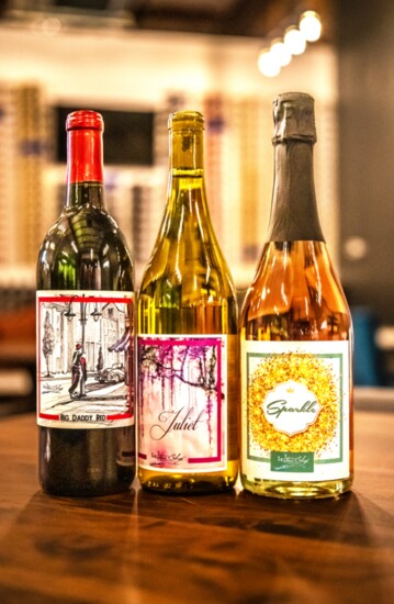 A wide selection of hand-crafted wines are available.