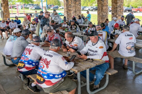 Fishing teams await tournament results.