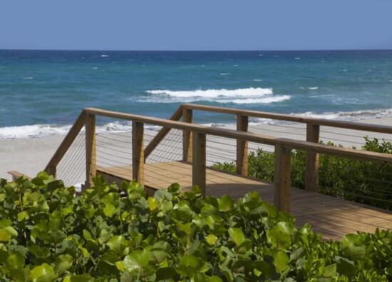 Walkway to the beach from the pool