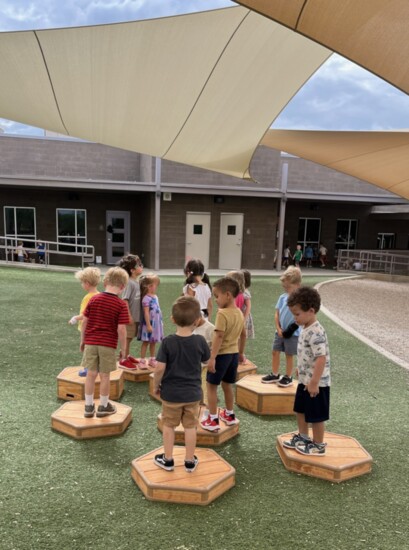 Games outside give our little ones new problem-solving skills while having fun!