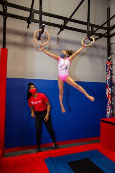 Division 1 scholarship gymnast, Roya Shirley, is a full-time gymnastics and ninja coach with the Academy.