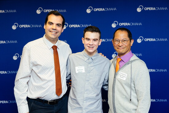 Jesse Wohlman (singer) with Jackson and Sidney Marquez Boquiren (composer)
