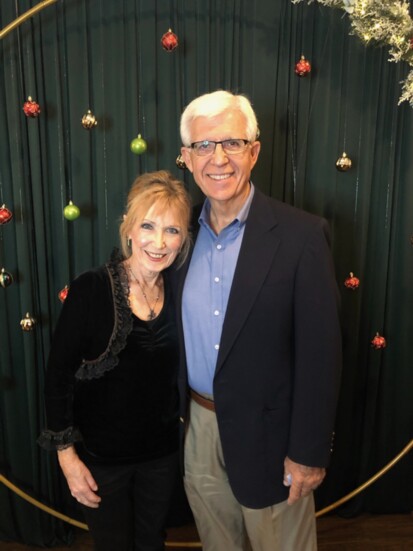 First Baptist Church's Pastor Tom Hodge with his wife, Tassie, for whom he is thankful.