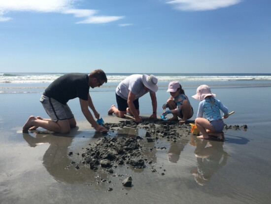 Building Sandcastles at Jenness Beach Photo: Courtney Mulvey