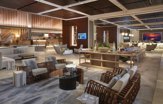 The beautifully designed resort lobby