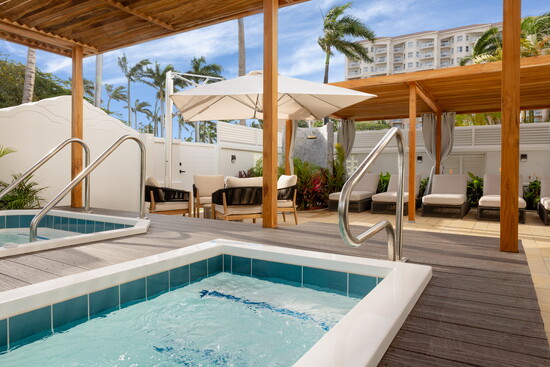 Cold plunge and wellness area