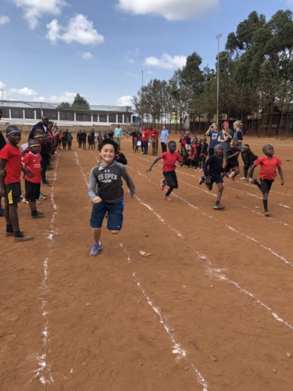 Running the course with Center of Hope students.