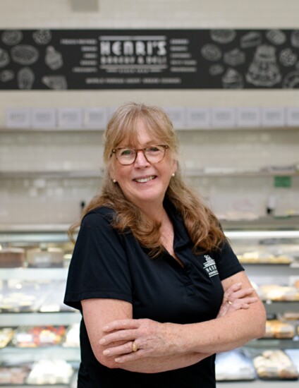 Barb Pires at the bakery counter of Henri's Buckhead