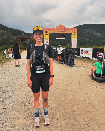 Jenny at the finish line. 