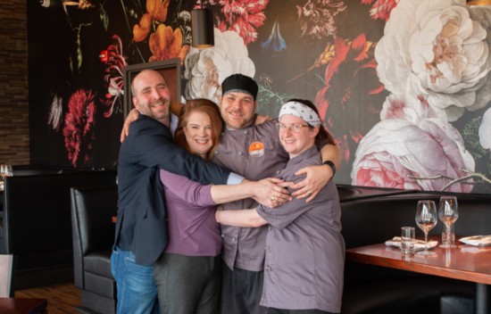 Wine director Ben Kohn, Margaret Ranalli, sous chef Daniel Carter and chef Brittany Blodgett. 