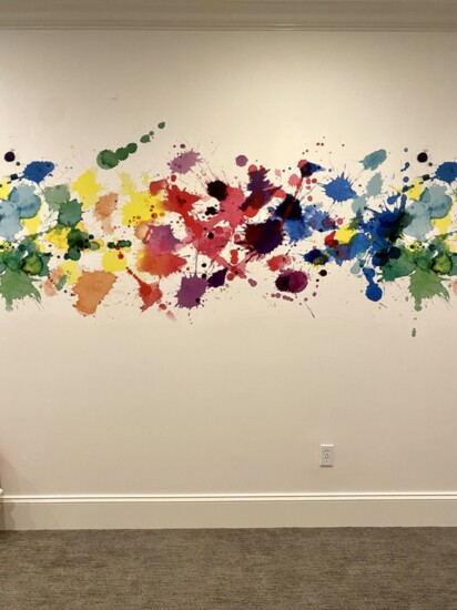 "Does anyone know the source for this splatter paint wallpaper?"