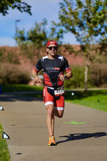 Dr. Steven Conroy, racing in the IRONMAN World Championship