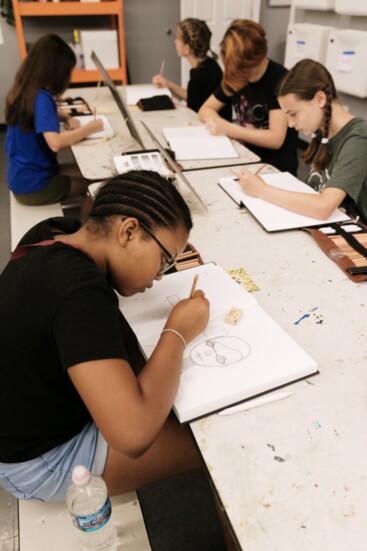 Drawing camps allow enthusiastic students to focus on technique. 
