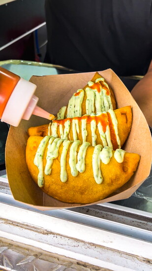 Chowdown enjoyed these goetta empanadas by CCS Empanadas at Goettafest.
