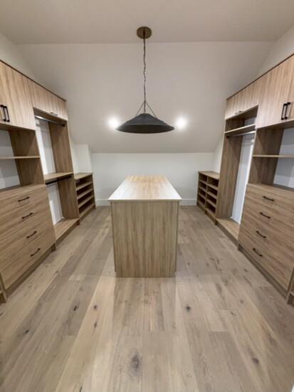 Custom designs to organize closets, pantries, offices, garages and more help improve functionality of these spaces for homeowners. PC: Oregonized Closets, LLC