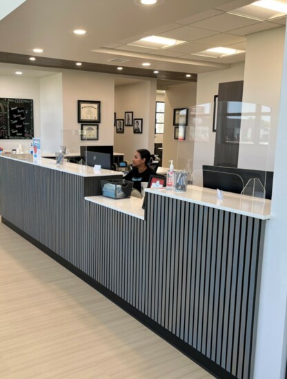 Perla Fraire, Craig & Streight Orthodontists treatment coordinator, in the practice's new offices at 12100 S Western Ave. (Photography Julie Dill-Burnett)