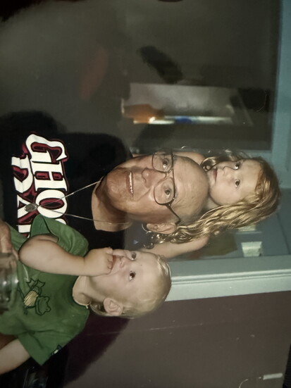 My "Ghost Dad" with his grandchildren, Jillian and Eddie