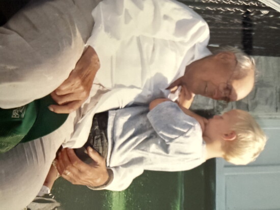 Grandpop sharing a momentwith Eddie