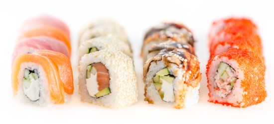 Creative Sushi rolls, anywhere in town and out.
