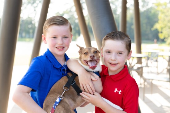 Shane and Stephen Smith with "Charlie".