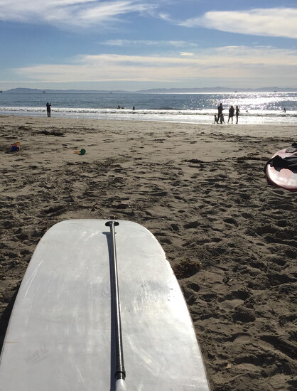 Planning how best to ride a Santa Barbara wave.