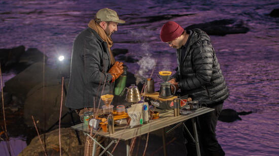 The outdoor coffee experience with Nomadic Café means coffee and brewing supplies are packed in to fun outdoor locations where friends are met and made.