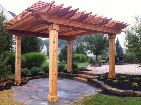 Often chosen as an affordable adornment to a patio space, pergolas are a pleasing addition to many backyard patios.