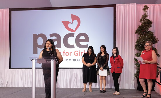 Pace girls attest to their experiences with the program to Empowerment Luncheon attendees