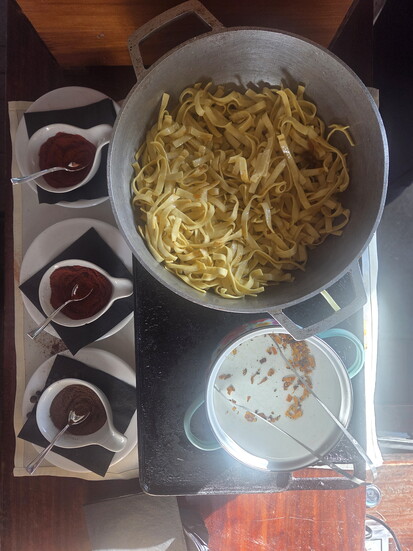 Spices and noodles to be layered with duck paprikash to pair with wine suggestions at the Spice & Wine event at the Vandiver Inn. Photo Credit: Jennifer Waldera