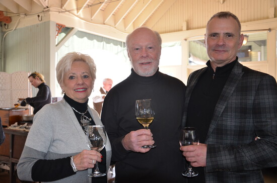 Suzanne Cronin, Joe Lertch, and co-owner of the Vandiver Inn John Muldoon at the Spice & Wine Pairing event. 