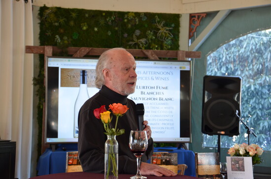 Joe Lertch speaking at the Spice & Wine Pairing event at Vandiver Inn. Photo Credit: Mark Robinson