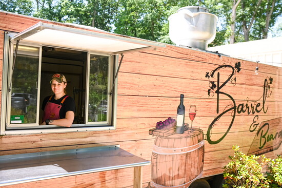 Chef Sarah at Barrel & Board. Photo Credit: Charcuterie, cheese, and snacks at Board & Barrel. Photo Credit: Cindy Schornberg