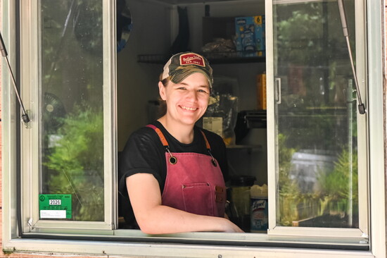 Chef Sarah at Barrel & Board. Photo Credit: Charcuterie, cheese, and snacks at Board & Barrel. Photo Credit: Cindy Schornberg