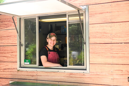 Chef Sarah at Barrel & Board. Photo Credit: Charcuterie, cheese, and snacks at Board & Barrel. Photo Credit: Cindy Schornberg