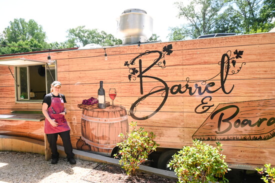 Chef Sarah at Barrel & Board. Photo Credit: Charcuterie, cheese, and snacks at Board & Barrel. Photo Credit: Cindy Schornberg