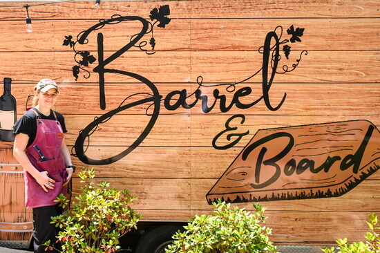 Chef Sarah at Barrel & Board. Photo Credit: Charcuterie, cheese, and snacks at Board & Barrel. Photo Credit: Cindy Schornberg