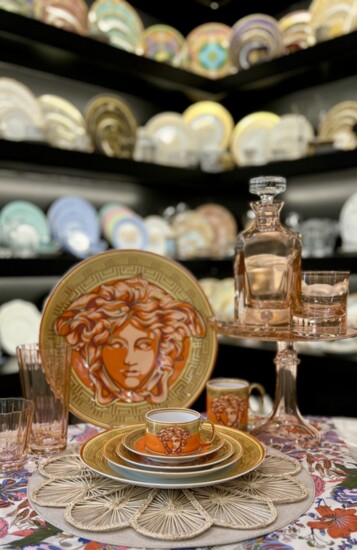Versace Dinnerware and Estelle Glassware, Southern Avenue Company.