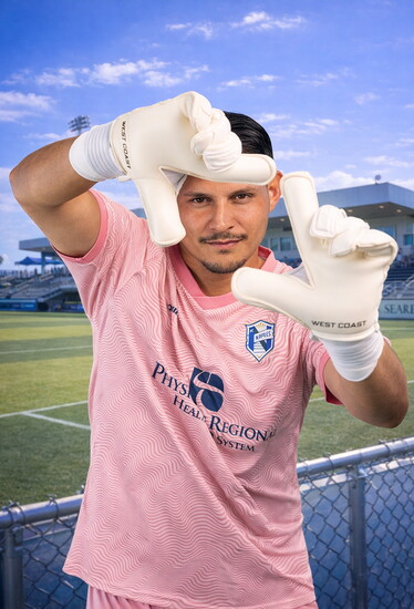 Goalkeeper and captain, Edward Delgado