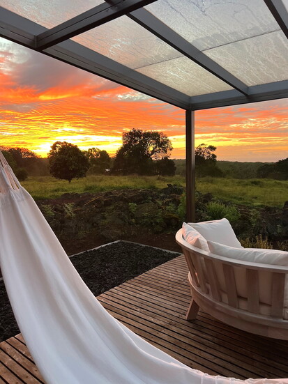 Sunrise from the author's patio at Montemar