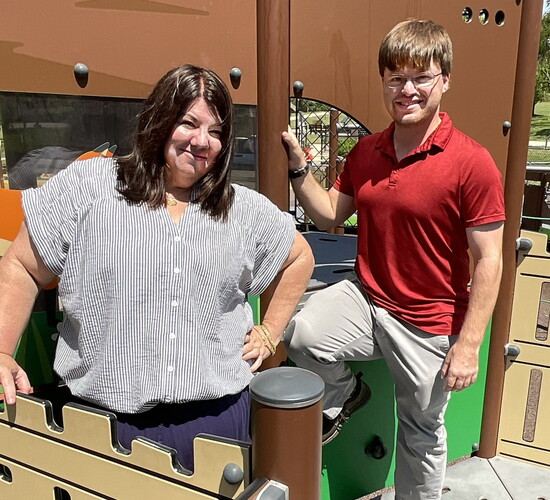 Parks & Rec: Jenn Metzger (L), Dustin Schreibsye (R)