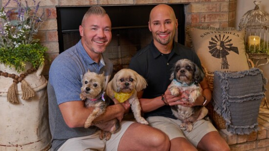  Dustin and Jason Badgett with Daisy, Ginger, and Canyon