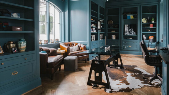 Heidi Walton handled the interior design work and con s truction management on this home built by Robert Sanders Construction.