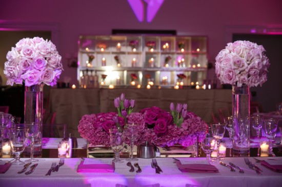 Susie's signature flower ball table setting