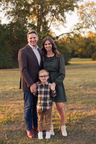 Lauren with husband Kevin, and son Hampton
