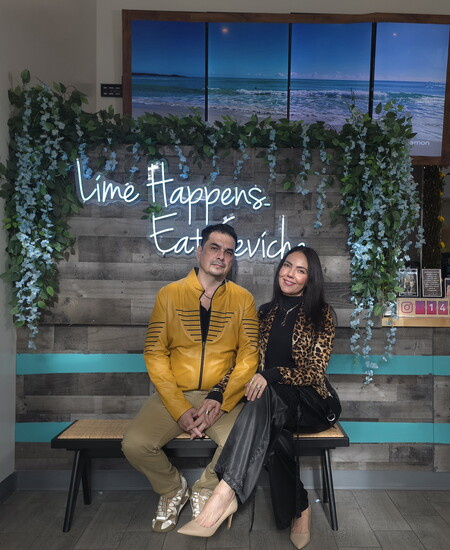 Mario and Gloria Rivas at their restaurant, Sea & Lemon. 