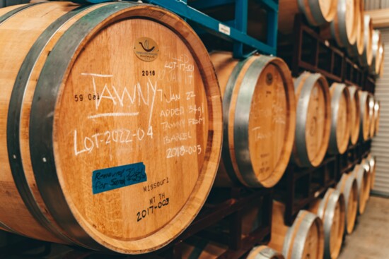 Bernhardt Winery's aging Barrels
