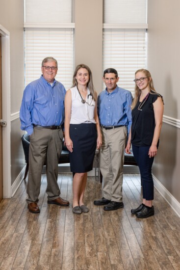 L to R: Dr. Chandler Hardman. Dr. Taylor Bush, Gary Nardin, P-AC, Mary Kathryn Lunceford, PA-C