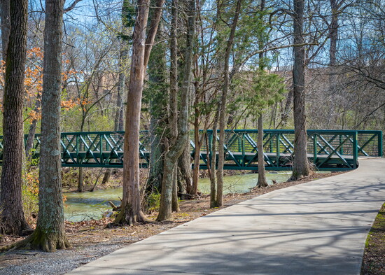 Bridges and waterways adorn many of Hendersonville's greenways.