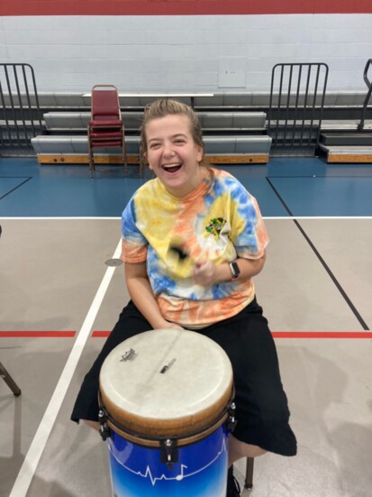 Stepping Stones offers many musical performances throughout the year for Adult Day Services participants, including an interactive drum circle.